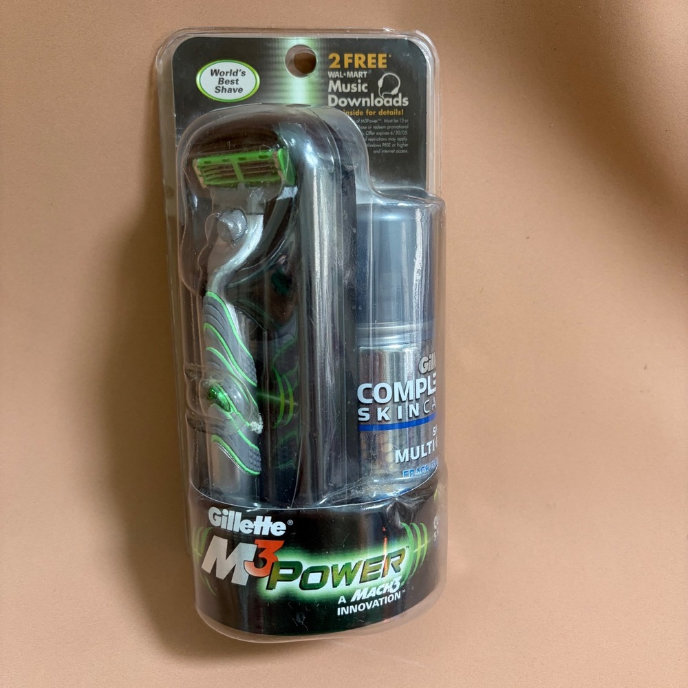 Gillette M3 Power Mach3 Innovation Razor Set Gel Vintage‎ 2004 New Sealed Rare